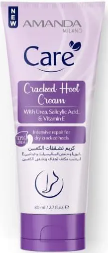 كريم مرطب اماندا ميلانو ، كريم لتشققات القدم لترطيب مكثف لجفاف وتشقق القدمين ، 80 مل .