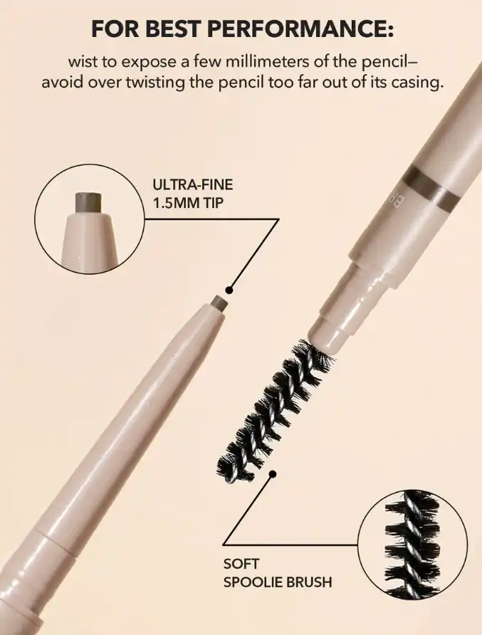 SHEGLAM BROWS ON DEMAND 2IN1 BROW PENCIL, Dark Brown