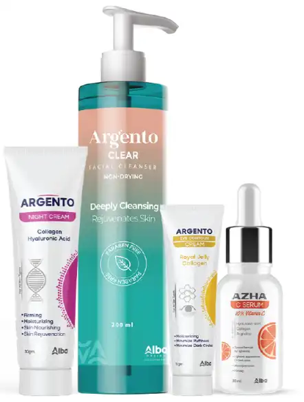 ارجنتو كريم ليل 30 جم +ارجنتو كريم عين 15 جم +ارجنتو غسول 200 مل + ازهى سيروم 30 مل