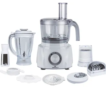 Armadillo Food Processor, 1000 Watt, 25 Functions, White, ARM-SDA-KM-WH-0000