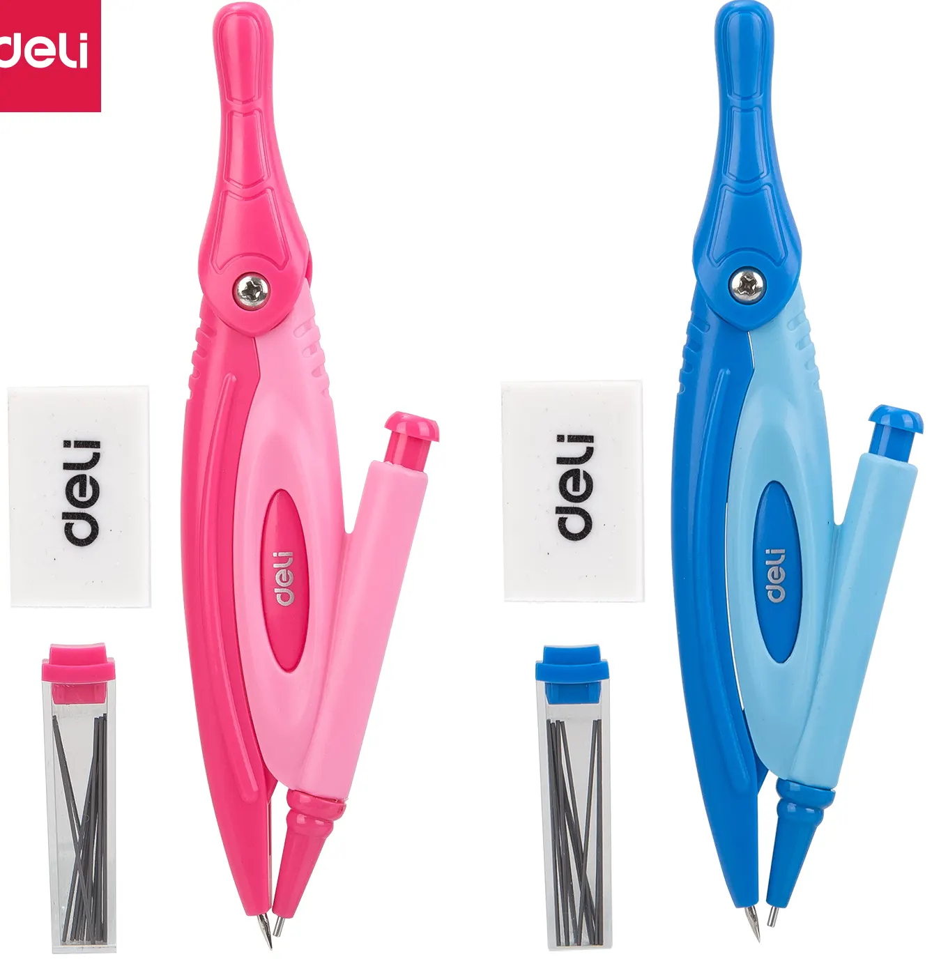 Deli Plastic Engineering Tools Set, 7 Pieces, Plastic Box, Multiple Colors, EG30304