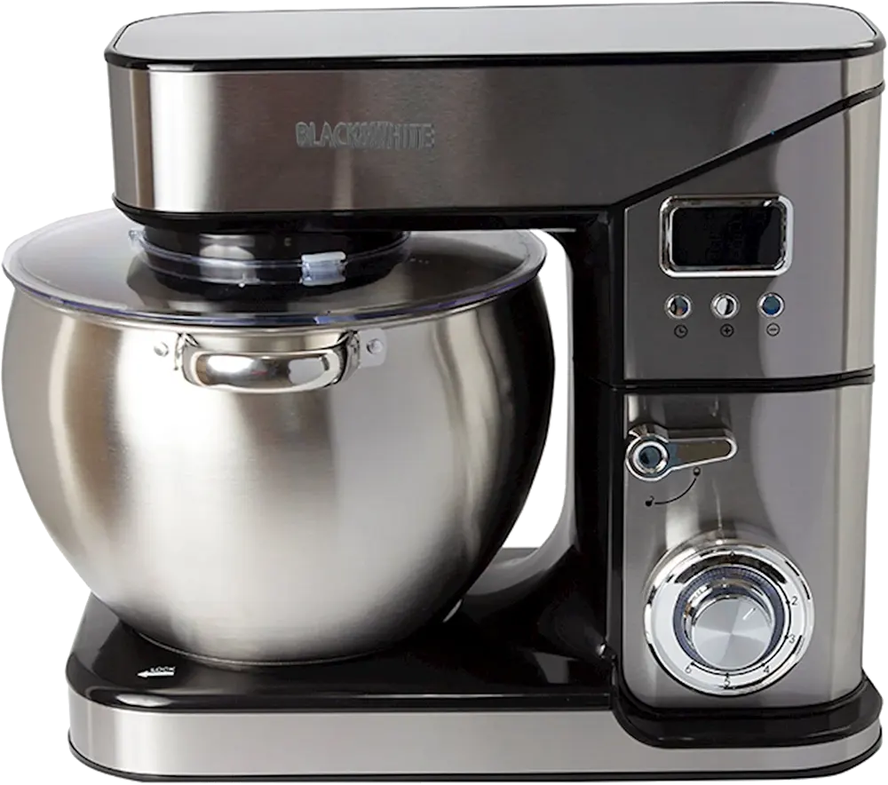 Black and White Stand Mixer, 2000 Watt, 10 Liter, Silver, SC-623D