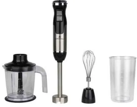 Armadillo Hand Blender, 1000W, 600ml, with Egg Beater and Chopper, Black, ARM-SDA-HBLDG-BK-004