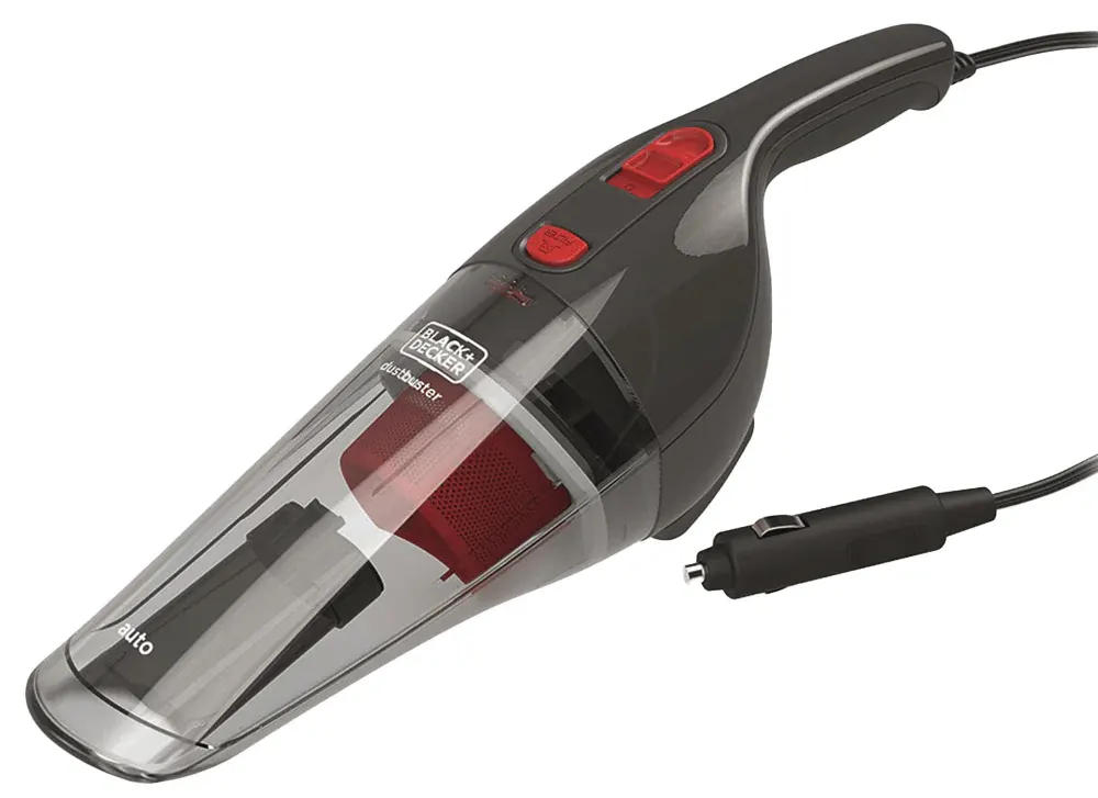 Black & Decker Handheld Car Vacuum Cleaner, 12V, 0.370L, Car Cigarette Lighter Plug, Black, NV1210AV