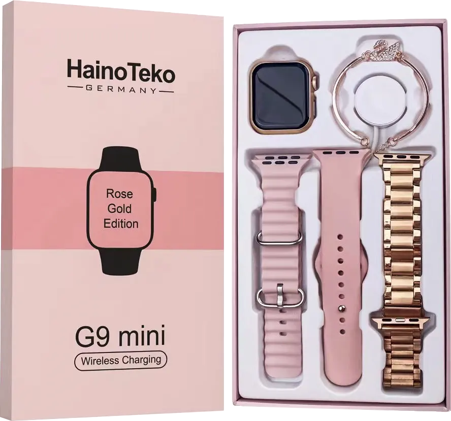 HAINO TEKO G9 MINI Smart Watch ,Touch Screen 41 mm, 3 Bracelet, Water Proof, Bluetooth, Multi Color