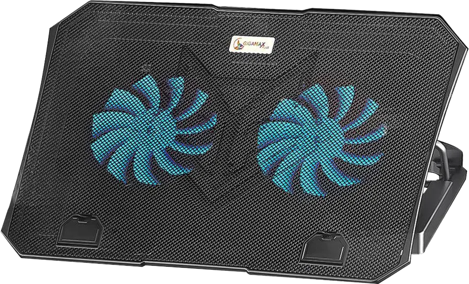 Laptop Cooler Gigamax Plus Fan Up To 15.6 Inch, 2 Fans, Black, GM-88