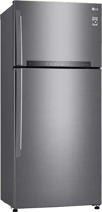 LG No Frost Refrigerator, 506L, 2 Doors, Digital Screen, Inverter, Silver, GN-H722HFHL