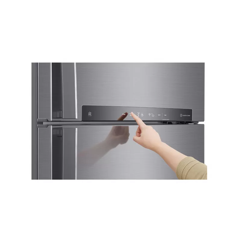 LG No Frost Refrigerator, 506L, 2 Doors, Digital Screen, Inverter, Silver, GN-H722HFHL