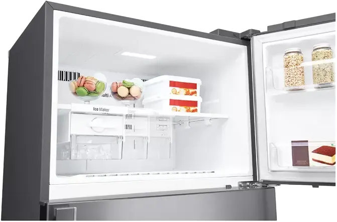 LG No Frost Refrigerator, 506L, 2 Doors, Digital Screen, Inverter, Silver, GN-H722HFHL