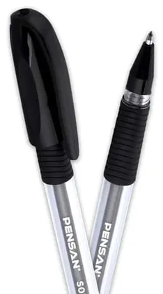 Pensan Gel Pen, 0.7 mm, Black, 2400