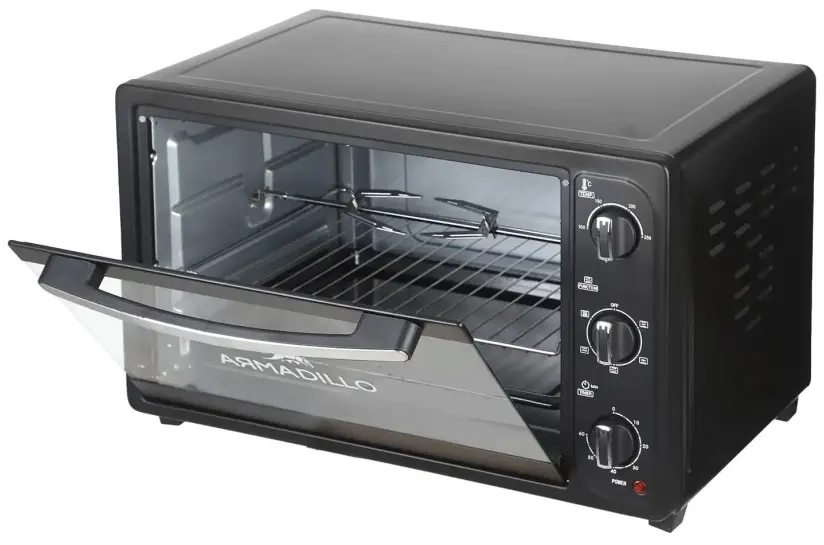 Armadillo Electric Oven, 50 Litres, 2000 Watts, Grill, Fan, Black, ARM-SDA-EOV-BK-0002