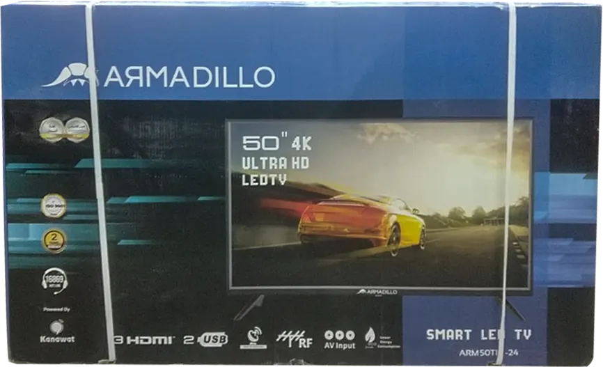 Armadillo TV, 50 Inches, Smart, LED,  4K UHD Resolution, Built-in Receiver, ARM50T1S-24