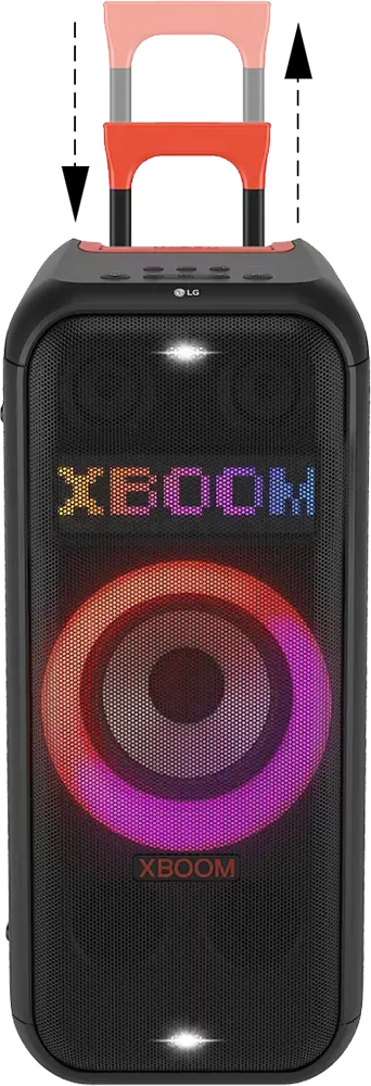 LG XL7S Xboom Wireless Portable Speakers, 8 Inch , Bluetooth 5.1, USB, LED Lighting, 18 Hours of Battery Life, Black