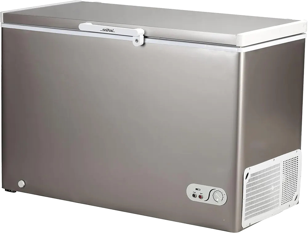 Siltal Defrost Chest Deep Freezer, Stainless Steel Interior, Silver, CF-485