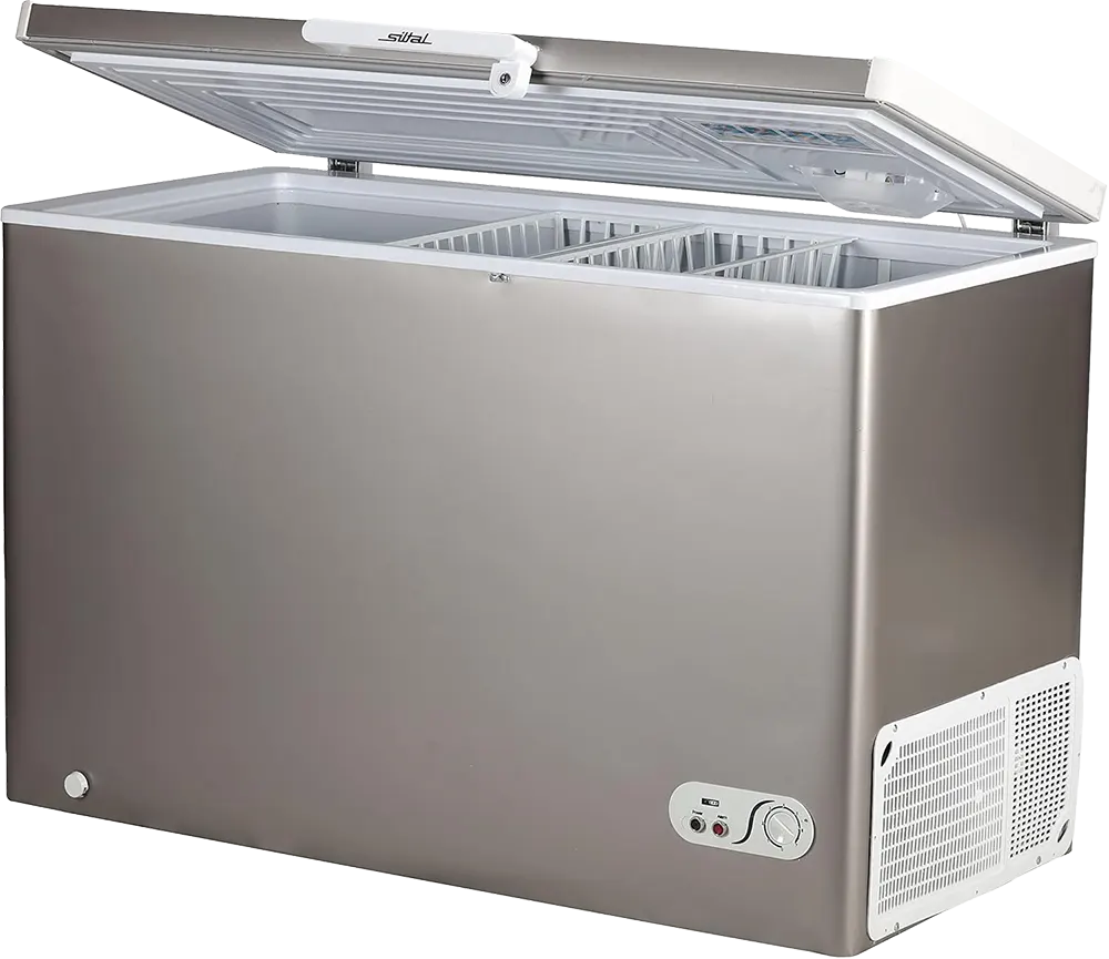 Siltal Defrost Chest Deep Freezer, Stainless Steel Interior, Silver, CF-485