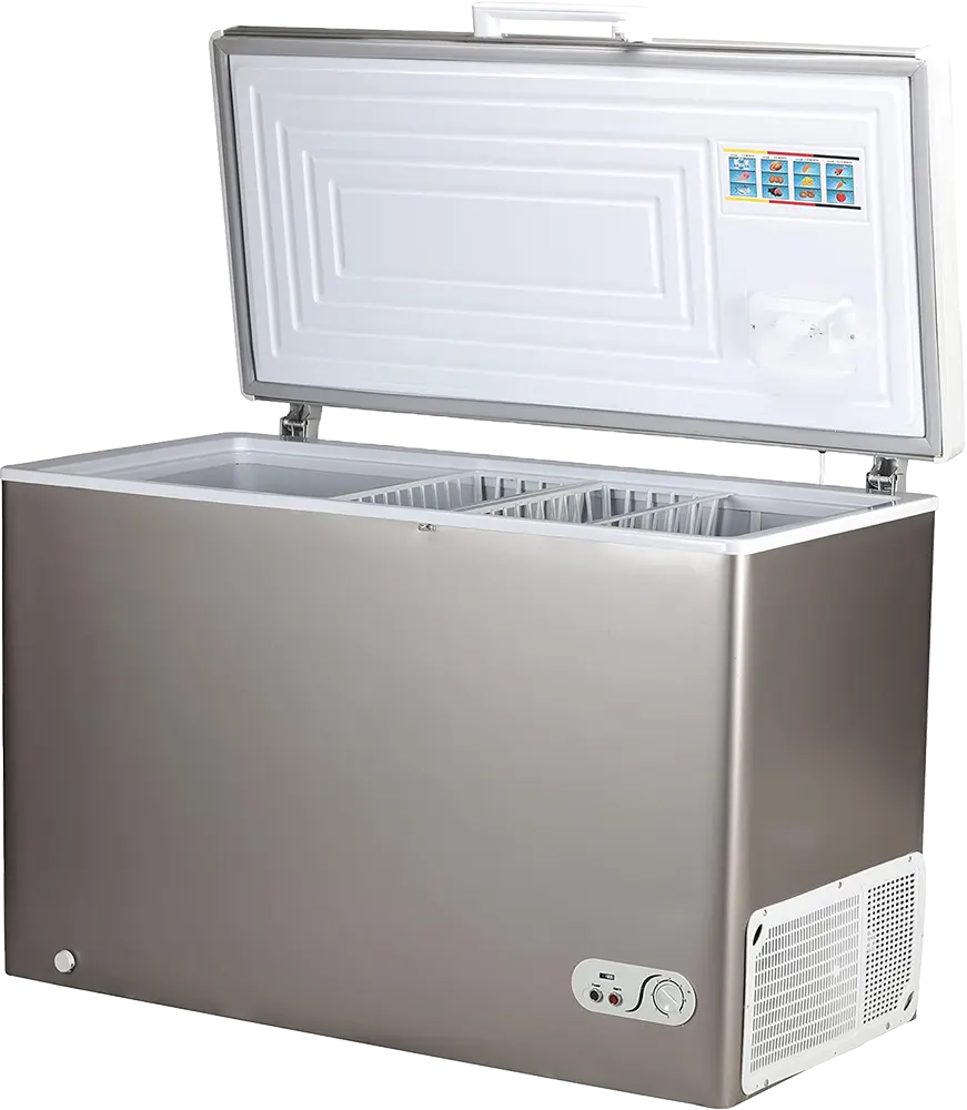 Siltal Defrost Chest Deep Freezer, Stainless Steel Interior, Silver, CF-485