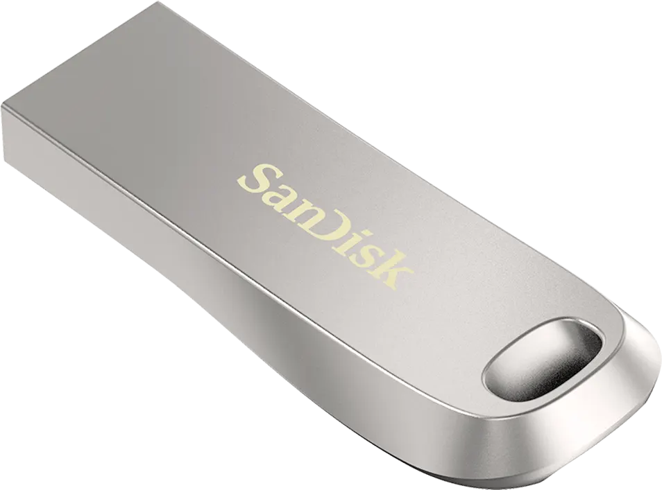 SanDisk Ultra Luxe Flash Drive, 256GB, USB 3.2, Silver, SDCZ74-256G-G46