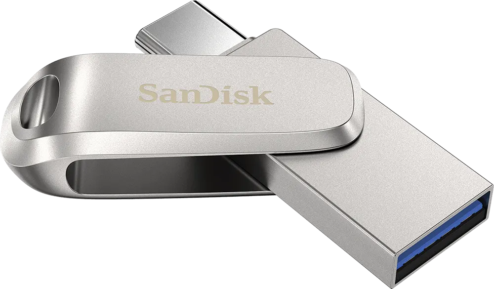 SanDisk Ultra Dual Luxe Flash Drive, 32GB, USB 3.2, USB -Type-C, Multi Color, SDDDC4-32G-G46