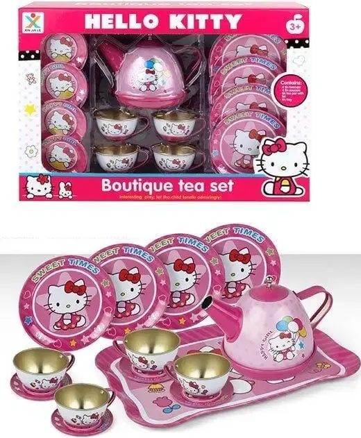 Hello Kitty Tea Set, Metal, 9 Pieces, 966-A17