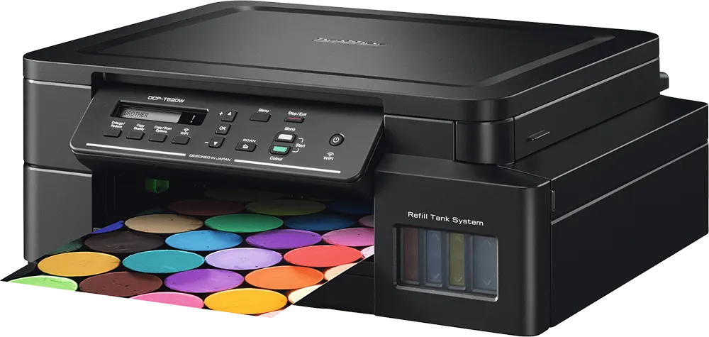 Color Inkjet Multi-Function Brother Printer, Wi-Fi, Black, DCP-T520W