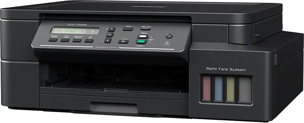 Color Inkjet Multi-Function Brother Printer, Wi-Fi, Black, DCP-T520W