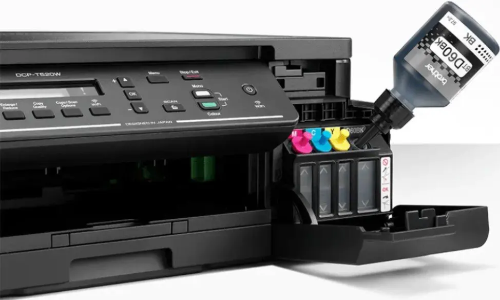 Color Inkjet Multi-Function Brother Printer, Wi-Fi, Black, DCP-T520W