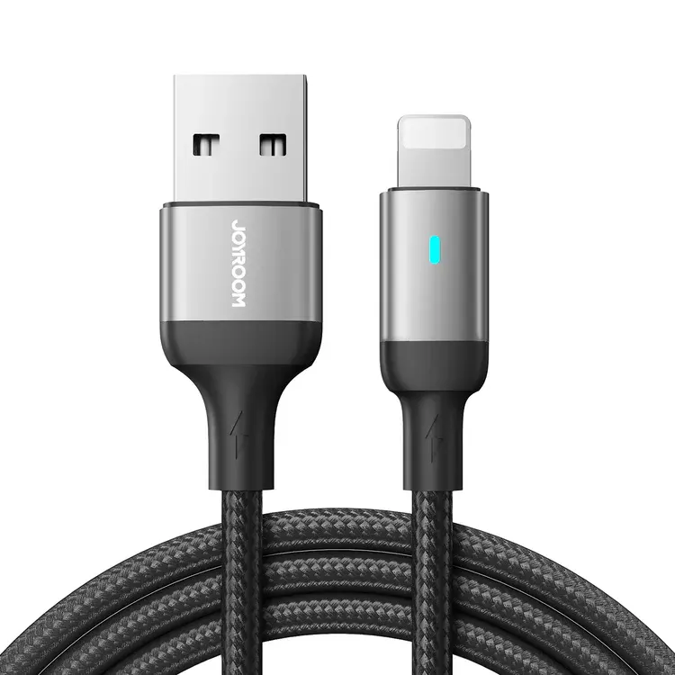 Joyroom Fast Charging Data Cable, USB To Lightning , 2.4 A , 1.2M , Black , S-UL012A10