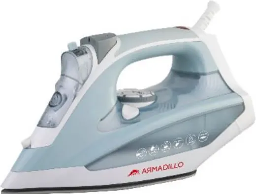 Armadillo Steam Iron, 2200W, Ceramic Soleplate, Grey, ARM-SDA-IRN-GRY-0001