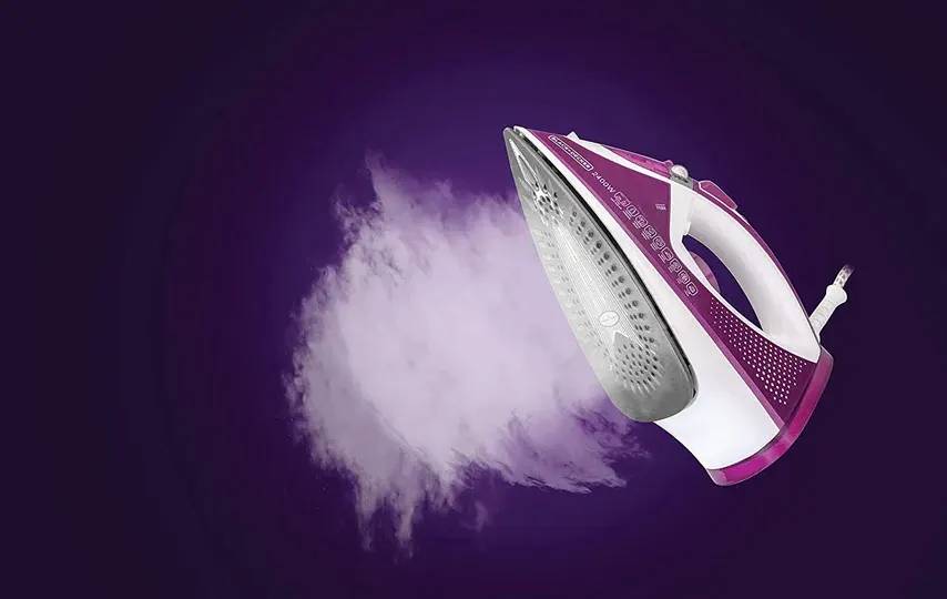 Black & Decker Steam Iron, 2400 Watt, Ceramic Soleplate, Purple, X2450 (With Ansia Warranty)