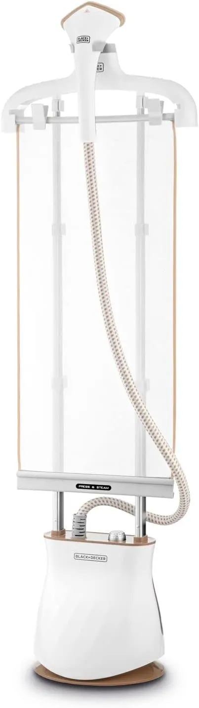 Black & Decker Stand Steam Iron, 2400W, 1.5L Water Tank, 2 Arms, White, GST2400 (With Insia Warranty)