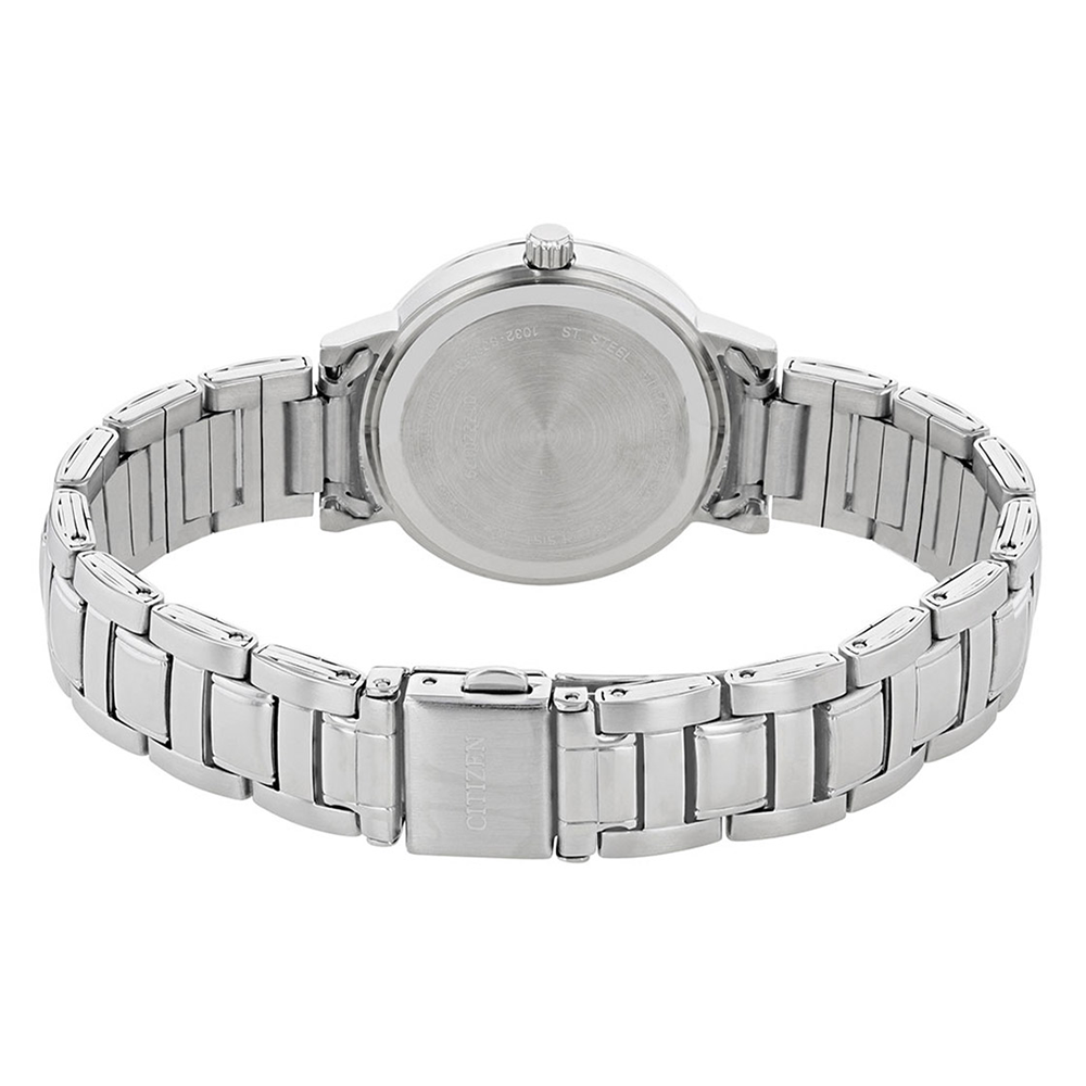 Citizen Women's Round Shape Analog Wrist Watch, Silver , EL3040-55L