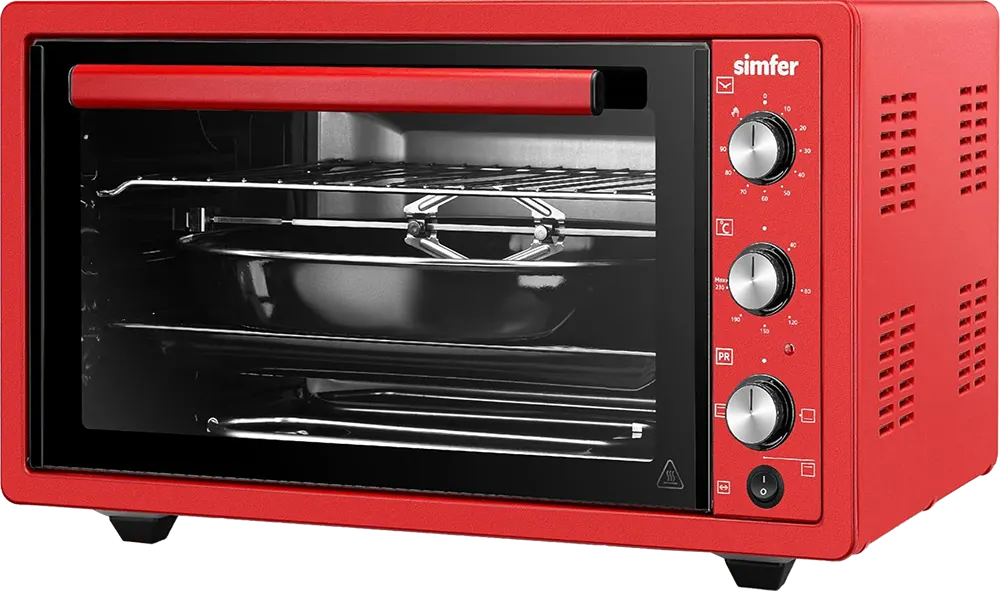 Simfer Electric Oven, 45 Liters, Grill, 1400 Watt, Fan, Grill, Red, 1215135