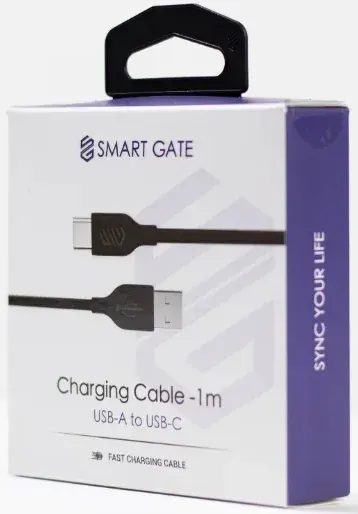 Smart Gate, Charging Cable, 1M, USB-C To USB ,C 60W SGCA , Black, PCCF100B