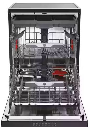 Hoover Dishwasher, 15 Place Setting , 60 cm , 8 Programs, Inverter and Digital Display , Black , HF5C7F1PB-EG