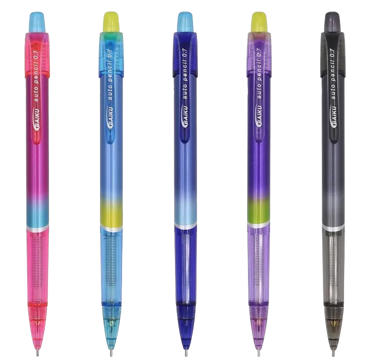 Baiku Tikki Plastic Pencil , 0.7mm , Multiple Colors , BK-668