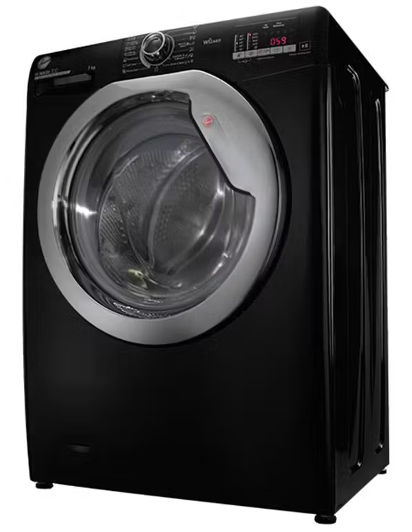 Hoover Full Automatic Washing Machine ,Front loading, 7kg , 1100 Rpm , Digital Screen , Black , H3WS173DC3B-ELA