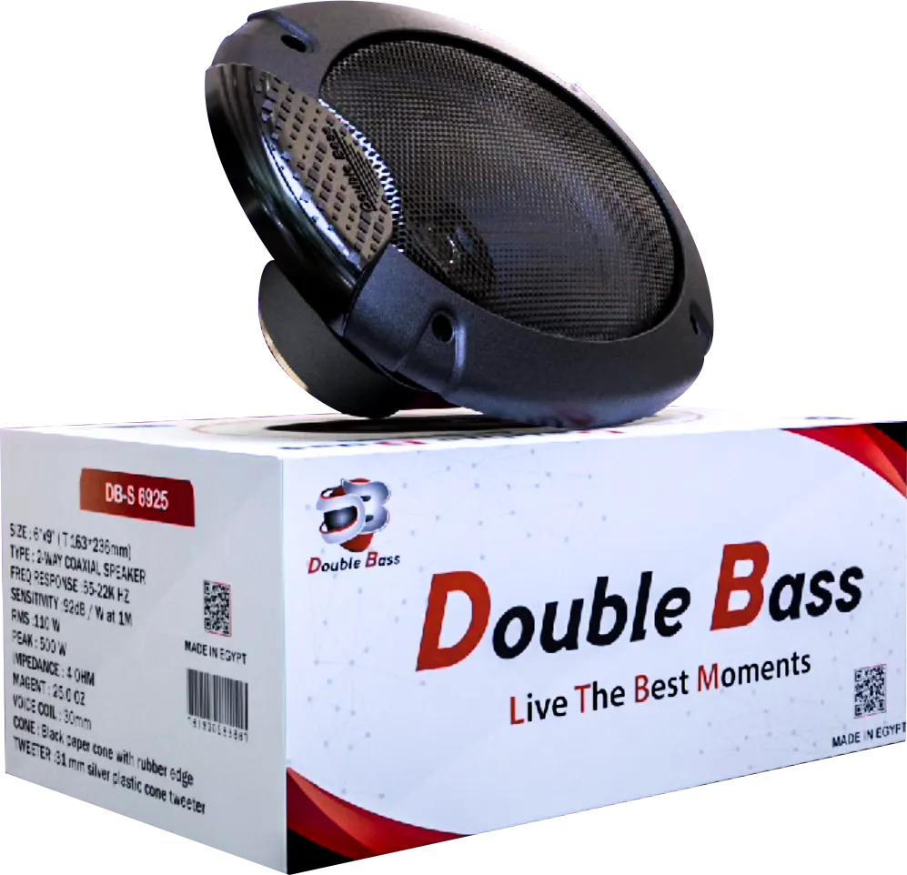 Double Bass Car Speaker, Oval, Black, DBS6925