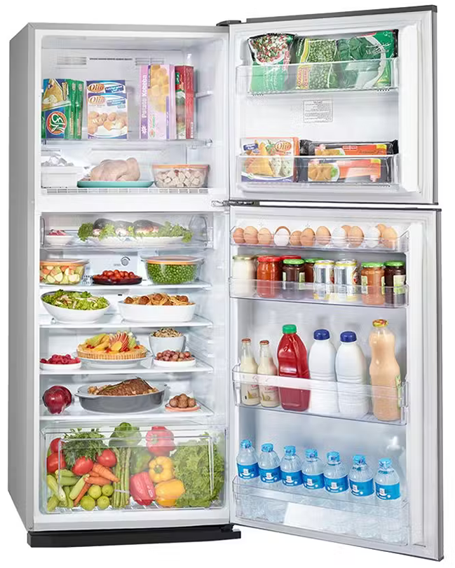 Tornado No Frost Refrigerator, 304 Liters, 2 Doors, Inverter, Silver , RF-33FTV-SL