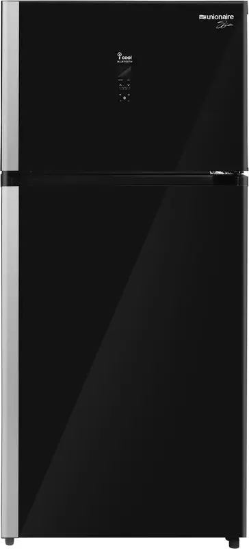 Unionaire No Frost I-Cool Refrigerator, 440 Liters, 2 Glass Doors, Digital Screen, Bluetooth, Black , URN-600LBG90A-DTHRBSM