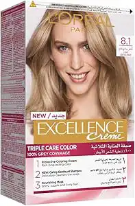L'Oreal Paris Excellence Crème Hair Color, 8.1 Ash Light Blonde