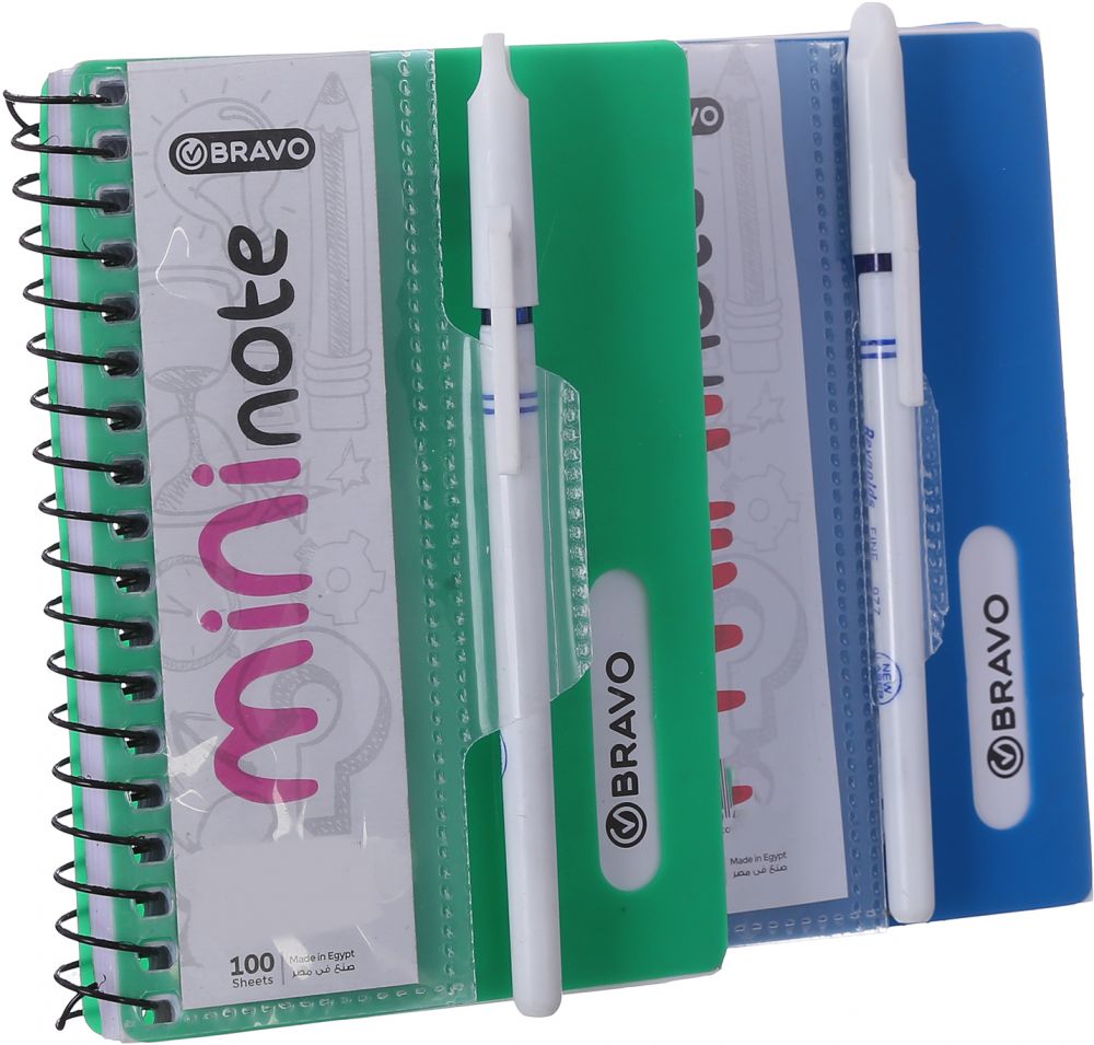 نوتة سلك 100  ورقة ساسكو حجم صغير