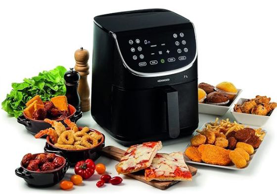 Kenwood Air Fryer, 1800 Watt, 7 Liter, Black, HFM80BK , (With Raya Warranty)