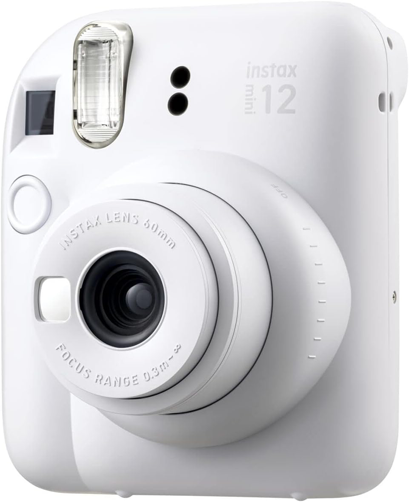 Fujifilm Instax Mini Instant Camera, 12 Pack, White