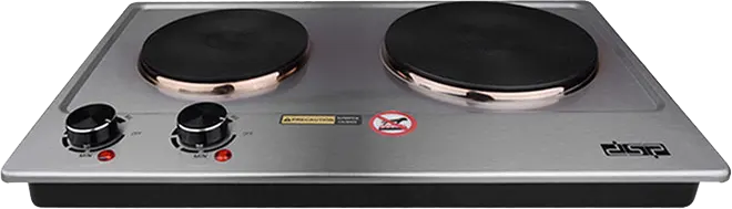 DSP Slab Electric Hob, 2 Burners, 1500 Watt, KD4047