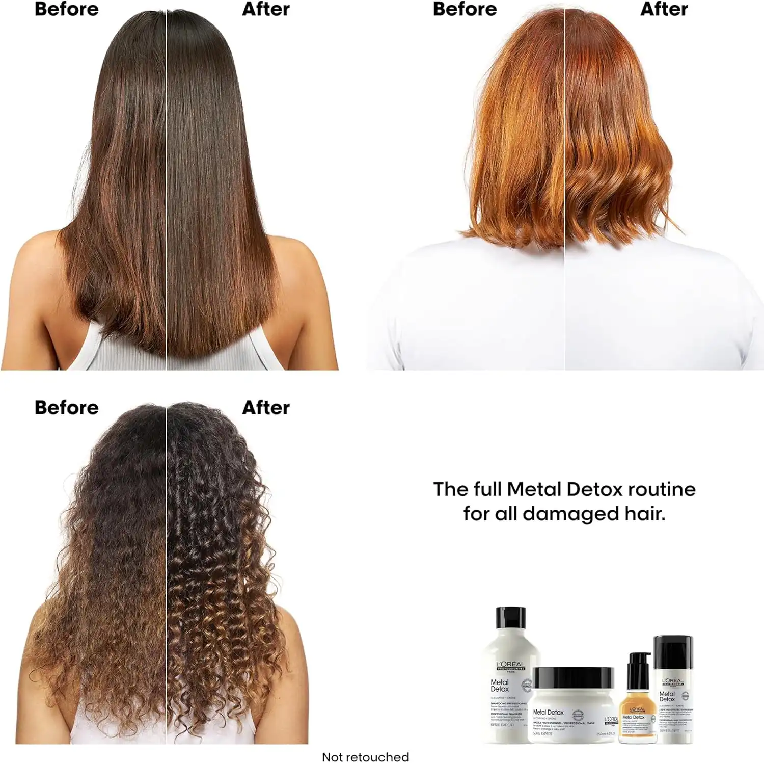 L’Oréal Paris Professionnel Metal Detox Concentrated Oil for Soft, Shiny, Silky Hair, Fast-absorbing, For All Hair Types, 50 ml
