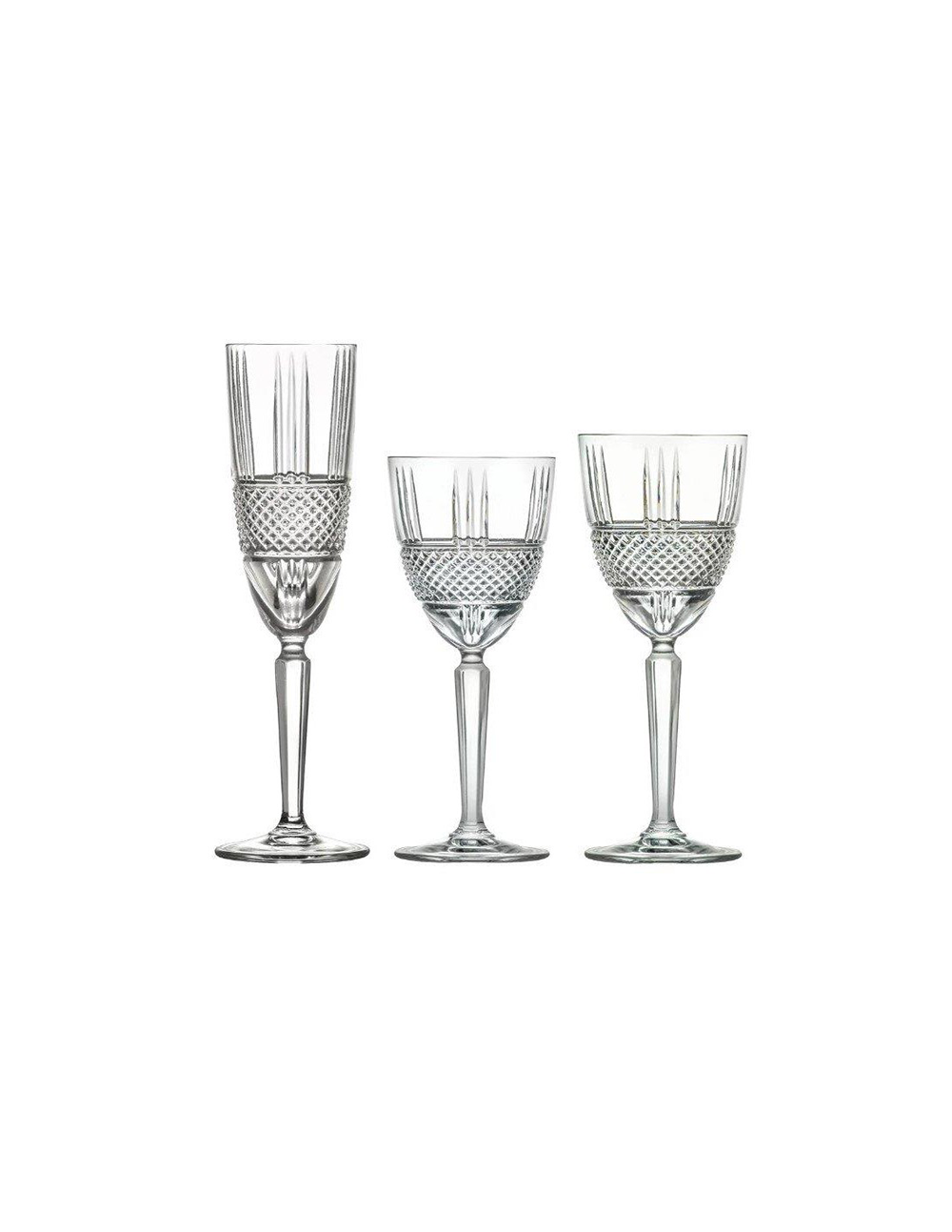 طقم كاسات برلنت من ار سي ار ، 18 قطعة ، شفاف ، متعدد الاحجام