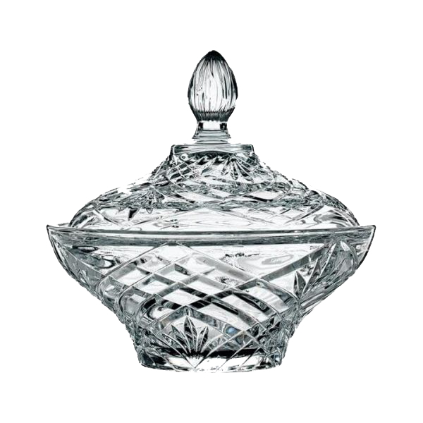 Crystal Glass Bonnet Medium Size - Transparent
