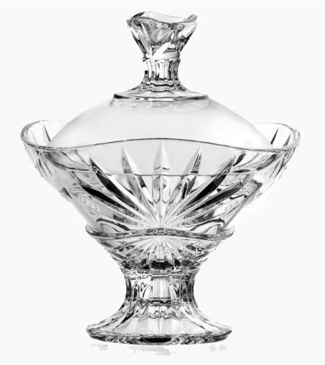 Crystal Glass Bonnet Medium Size - Transparent