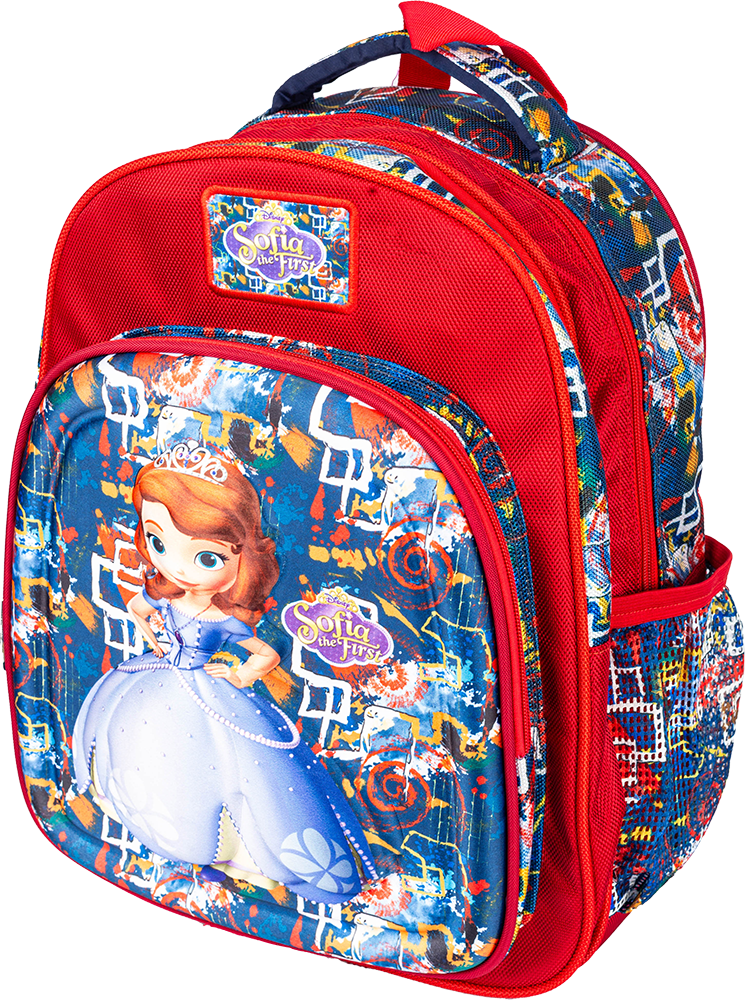 شنطه حضانة للبنات ، فوم ، رسمة صوفيا ، مقاس صغير ، احمر