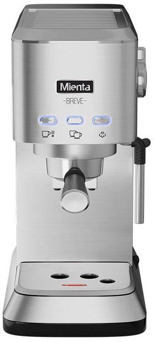 Mienta Espresso Coffee Maker , 15 Bar , 2 Cup , Silver , CM31916A